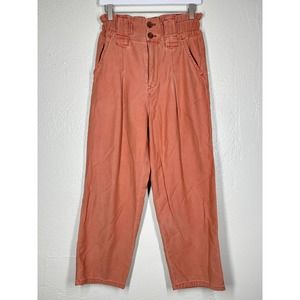 FREE PEOPLE Paperbag High Waist Wide Leg Pants 4